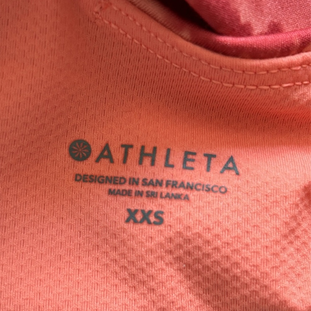 NWT Athleta Exhale Tahiti Island Coral Printed Bra XXS D/DD Cup Size - Picture 6 of 8